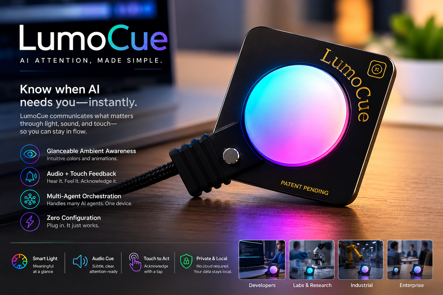 LumoCue  - Ambient Status Light for AI Coding Agents